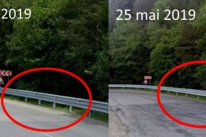 Plăcuţele reflectorizante de pe DN73A, furate la doar câteva zile după montarea lor