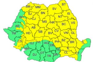 Zona de nord a judeţului este sub cod galben de vijelii
