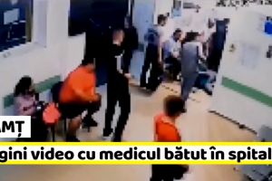 NEAMȚ: Imagini surprinse de camerele de supraveghere cu medicul bătut în spital (VIDEO)