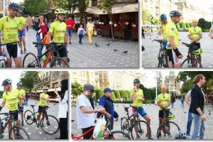 Patru biciclişti pedalează o mie de kilometri pentru a ajuta o fetiţă bolnavă. Au ajuns la Timişoara