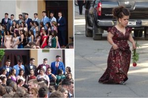 Foto/video: Parada absolvenţilor de la Colegiului Naţional „Avram Iancu” Câmpeni, urmărită de sute de oameni în piaţa din centrul „Capitalei Țării Moţilor”