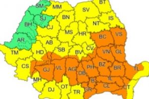 Cod portocaliu de ploi abundente şi instabilitate atmosferică
