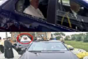 Promovarea tarii noastre, fiecare cu ce poate. Papa Francisc cu Loganul vs Preafericitul/Preasmecheritul Patriarh Daniel cu Maybach-ul