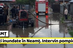 NEAMȚ: Curţi inundate în Neamţ. Intervin pompierii