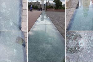 FOTO/ ȘTIREA TA: PREMIERĂ! S-a SPART prima sticlă pe Podul Unirii din Alba Iulia! Următoarea?