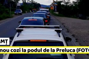 NEAMȚ: Din nou cozi la podul de la Preluca (FOTO)