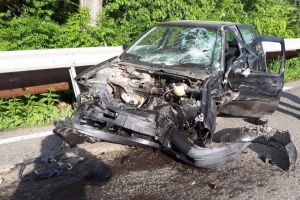 Accident rutier grav in judetul Suceava. Un autoturism si doua motociclete, implicate. Sunt mai multe victime (galerie foto) 