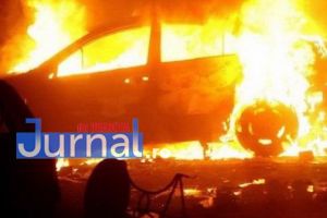 O maşină a luat foc în mers la Adjud