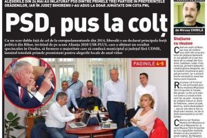 Nu rataţi noul BIHOREANUL tipărit: Orădenii au înlăturat PSD dintre primele trei partide, iar bihorenii l-au adus la jumătate din cota PNL