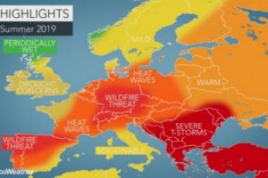 Prognoză meteo în Europa, pentru vara 2019. În România, vor fi posibile tornade şi furtuni severe