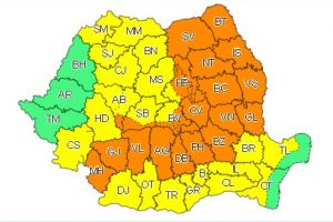Cod portocaliu de ploi abundente în perioara imediat următoare în judeţul Botoşani