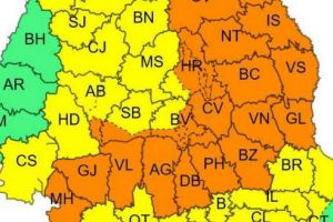 Avertizare de Cod galben de vreme rea în Mureş!