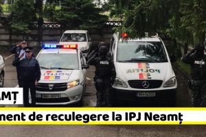 NEAMȚ: Poliţiştii nemţeni, moment de reculegere pentru poliţistul împuşcat