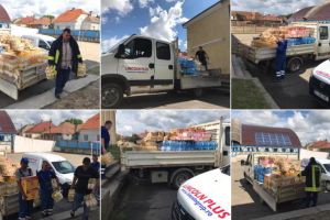 Donaţie de alimente pentru sinistraţii din satele inundate din Alba. Firmele din Sebeş răspund la apelul umanitar
