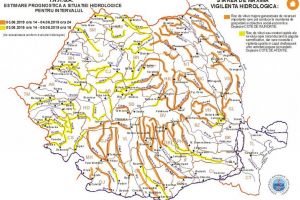 Cod portocaliu de inundaţii în bazinele hidrografice ale râurilor din judeţul Suceava