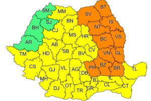 METEO – Dâmboviţa rămâne sub avertizare meteo de ploi însemnate