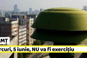 NEAMȚ: Miercuri, 5 iunie, NU vor fi verificate sirenele de alarmare