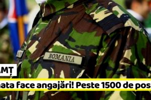 NEAMȚ: Armata Română face angajări! 40 de posturi în Neamţ şi peste 1.500 la nivel naţional