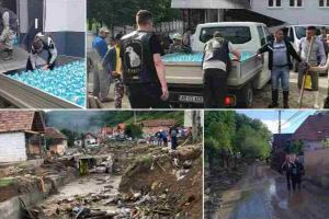 FOTO. Motocicliştii Lupii Sigidavei din Cugir, alături de victimele inundaţiilor din Alba: „Nu închideţi ochii, oameni buni. Ajutaţi!”