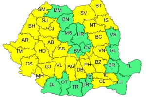 Până la noapte suntem sub cod galben de ploi