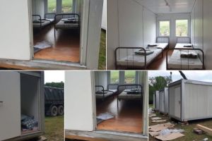 FOTO/ VIDEO: Primele containere de locuit vor fi predate sinistraţilor din Răchita. Pentru familiile lovite de viitură au fost alocate 10 containere cu câte 4 paturi