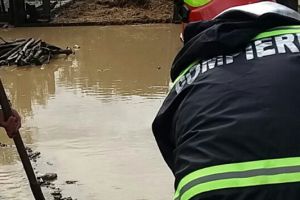 Case, curţi şi beciuri inundate: Pompierii bihoreni au intervenit în satele Ursad şi Petid (FOTO / VIDEO)