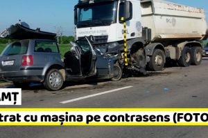 NEAMȚ: Accidentul cu victimă încarcerată: un tânăr a intrat cu maşina pe contrasens (FOTO)