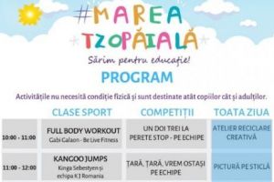 Sute de părinţi şi copii aşteptaţi în Parcul Herăstrău, duminică 9 iunie 2019, la #Marea Tzopăială să facă sport şi fapte bune