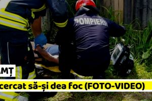NEAMȚ: Incendiul de astăzi: bărbatul ar fi încercat să-şi dea foc (FOTO-VIDEO)