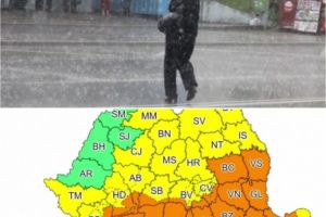 Alertă ANM: Cod portocaliu de vreme severă imediată în judeţul Argeş