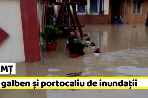NEAMȚ: Hidrologii au actualizat Codul galben şi portocaliu de inundaţii în Neamţ, de astăzi, 9 iunie