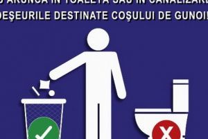 Apel lansat de Compania Aquaserv: “Canalizarea nu este coş de gunoi!”