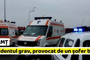 NEAMȚ: Accident cu 5 victime, printre care şi un copil, provocat de un tânăr beat la volan