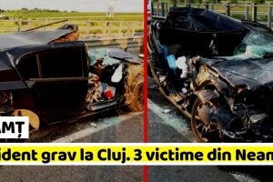 NEAMȚ: Accident grav pe Autostrada Transilvania. 3 victime din Neamţ după un impact cu un TIR (FOTO)
