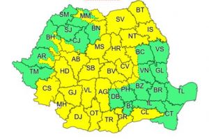 Codul galben s-a mutat! Nordul judeţului Dâmboviţa rămâne sub atenţionare!