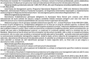 Lansare proiect  „EXTINDERE ŞI MODERNIZARE ŞCOALA GIMNAZIALĂ NR. ...