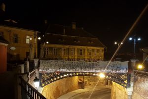 FOTO Barajul pentru liga 1 – Mesaje de încurajare pentru FC Hermannstadt în centrul Sibiului