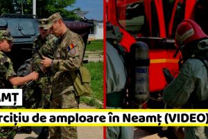 NEAMȚ: Exerciţiu de amploare: „Accident chimic cu aplicarea Planului Roşu” (FOTO-VIDEO)