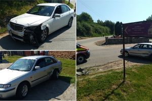 FOTO: ACCIDENT rutier la Valea Lungă. Două autoturisme implicate, o victimă conştientă