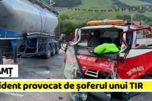 NEAMȚ: Accident provocat de şoferul unui TIR (FOTO)