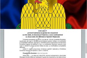 Iohannis a semnat decretul de inaintare in grad la trecerea in rezerva a unui contraamiral. Este cel care stie tot ce misca in armata