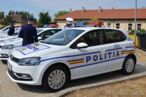 Şi poliţiştii greşesc: O maşină de Poliţie a ajuns în şanţ lângă Salonta