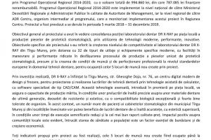 Anunţ încheiere proiect “Competitivitate în tehnica dentară”