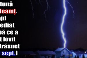 Furtună în Neamţ. Grajd incediat după ce a fost lovit de trăsnet (20 septembrie)