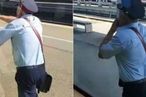 VIDEO: Cascadorii râsului, în Gara de Nord – ”Naşul” unui tren Săgeata albastră a fost uitat pe peron