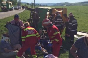 Cod roşu de intervenţie la Bazna. 16 victime au fost transportate la spital 