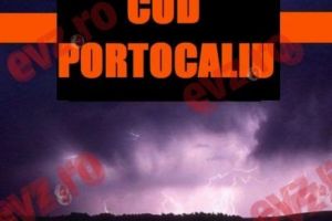 Vremea. COD PORTOCALIU. Avertizare nowcasting de la ANM. News alert naţional