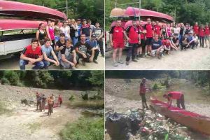 FOTO: Mobilizare impresionantă într-o amplă acţiune de ecologizare la Barajul Mihoieşti, la confluenţa Arieşului Mic cu Arieşul Mare