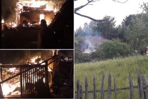 FOTO/ INCENDIU la o bucătărie de vară în Tecşeşti. O victimă de sex feminin, minoră, cu arsuri de 4% la membrul superior