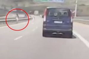 VIDEO Inconştienţă fără limite – Biciclist pe contrasens pe autostradă